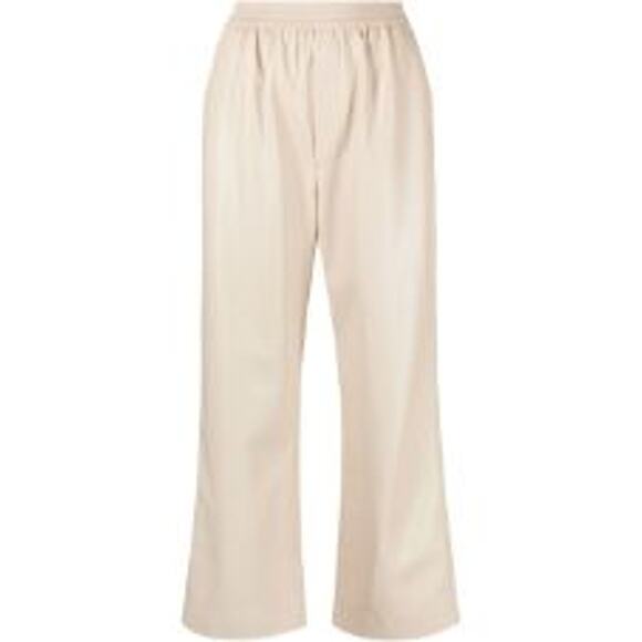 Nanushka Faux-Leather White Faux-Leather Cropped Trousers Size XXS